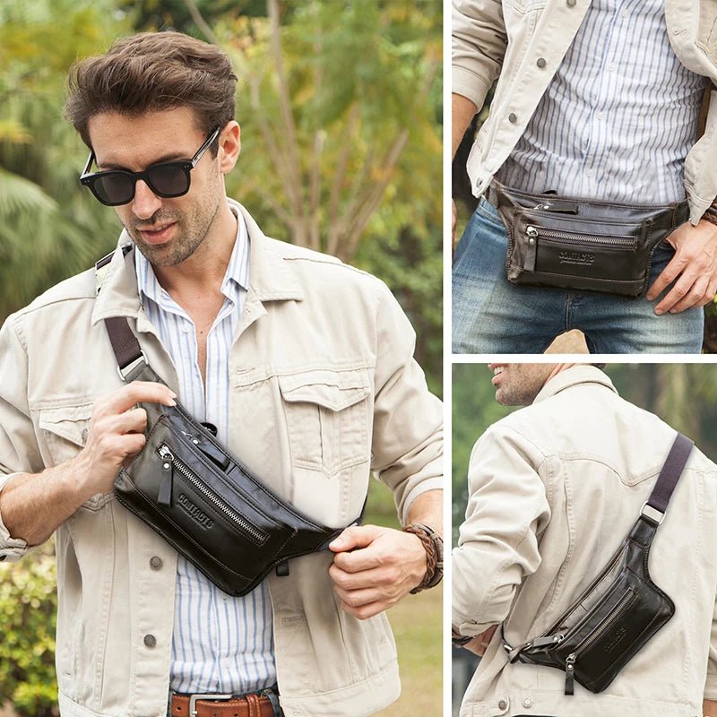 Sac Banane Homme Cuir Pratique et Élégant "Le Coursier" - Restaur Cuirs