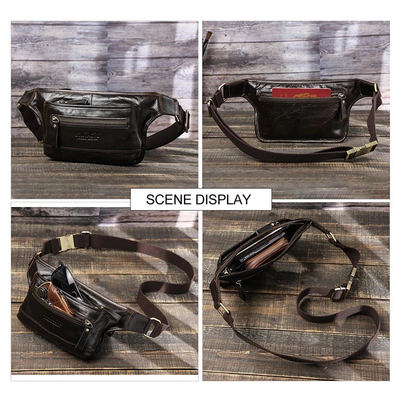 Sac Banane Homme Cuir Pratique et Élégant "Le Coursier" - Restaur Cuirs