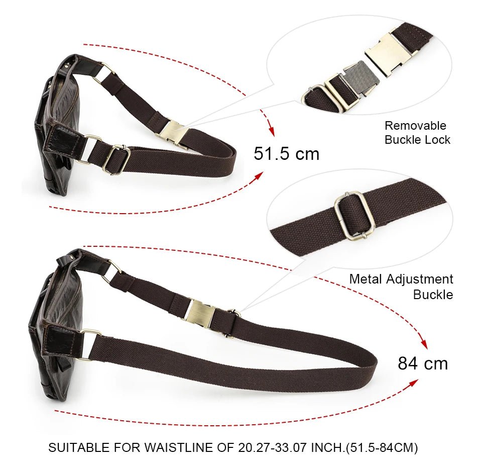 Sac Banane Homme Cuir Pratique et Élégant "Le Coursier" - Restaur Cuirs