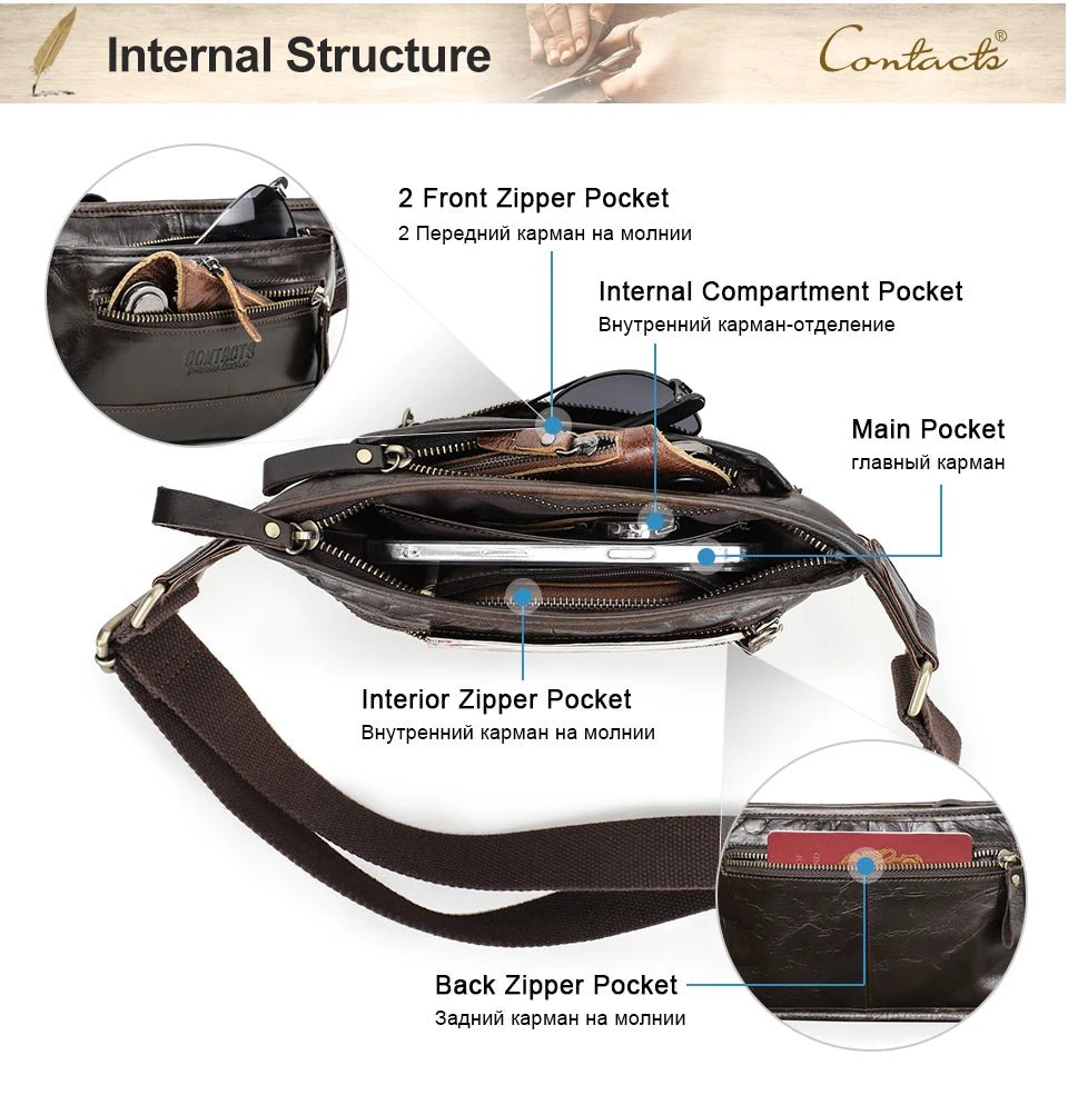 Sac Banane Homme Cuir Pratique et Élégant "Le Coursier" - Restaur Cuirs