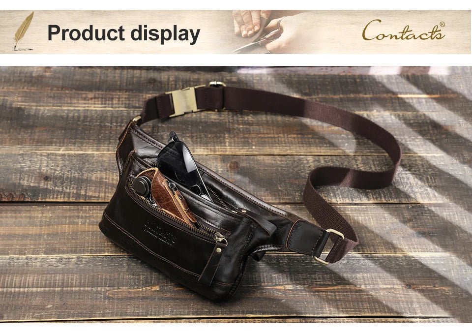 Sac Banane Homme Cuir Pratique et Élégant "Le Coursier" - Restaur Cuirs
