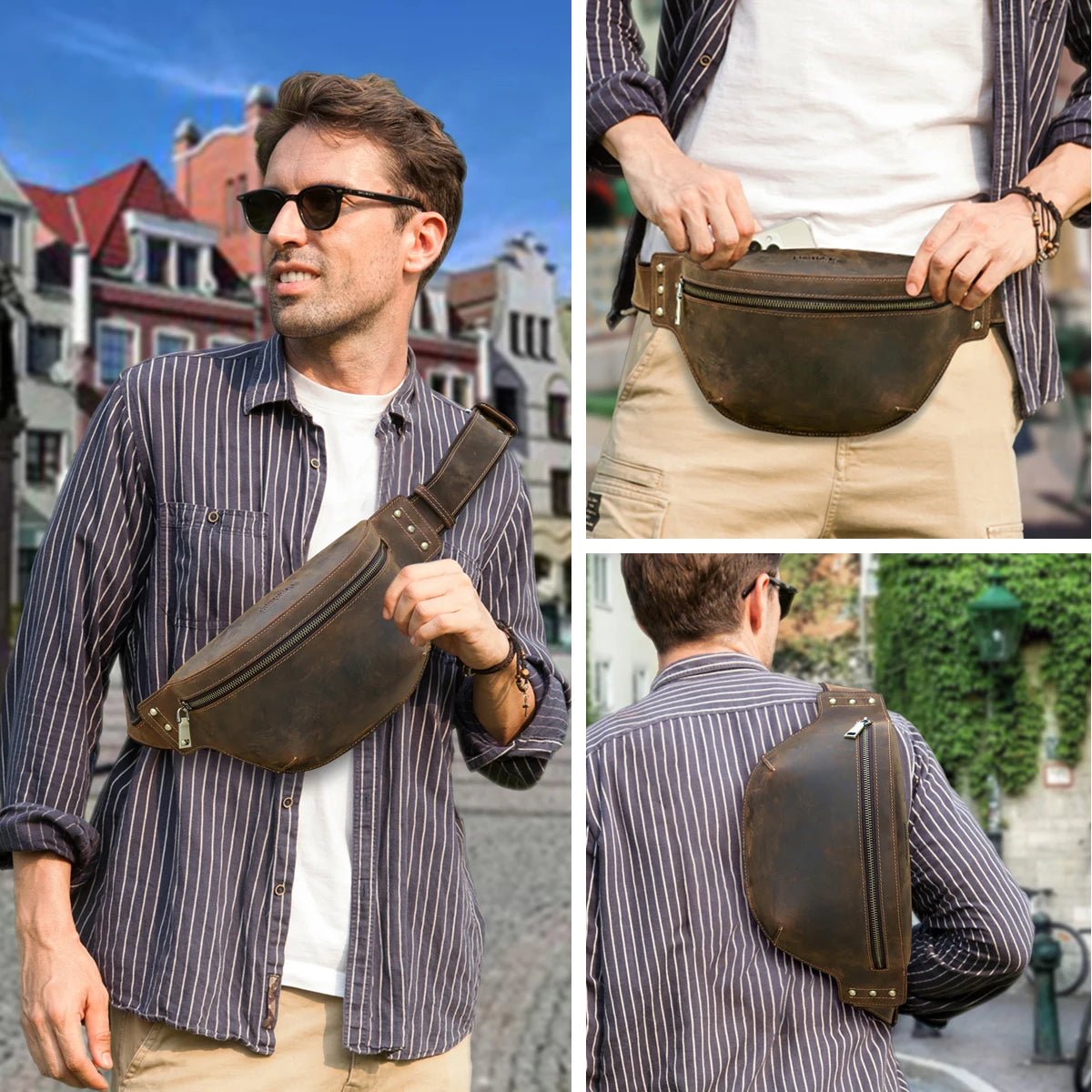 Sac Banane Homme Cuir, Pratique et Élégant - Le Pilote - Restaur Cuirs