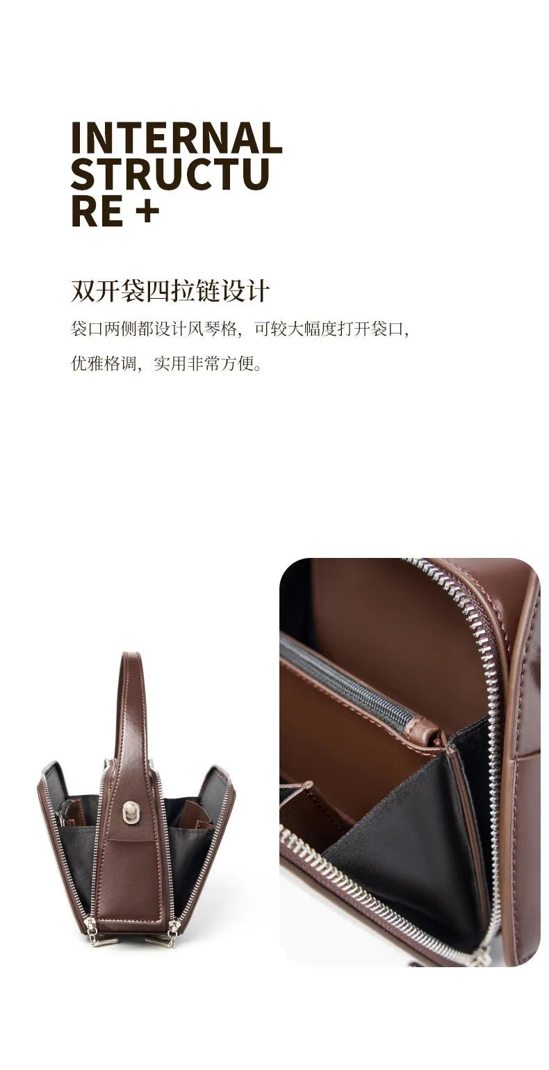 Sac Bandoulière en Cuir Femme chic "La Convoitée" - Restaur Cuirs