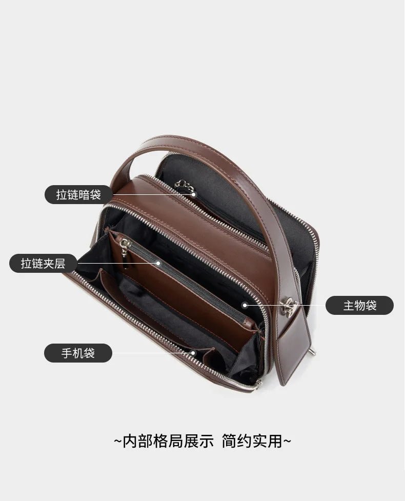 Sac Bandoulière en Cuir Femme chic "La Convoitée" - Restaur Cuirs