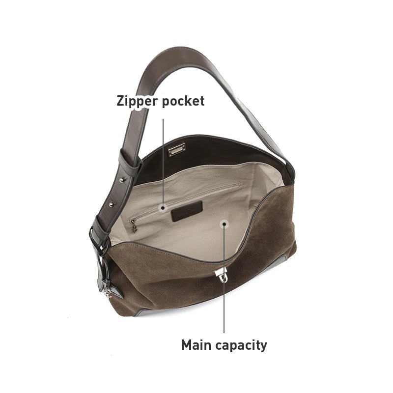 Sac Bandoulière en Cuir Femme Hobo - Chic et Fonctionnel avec "La Pétillante" - Restaur Cuirs