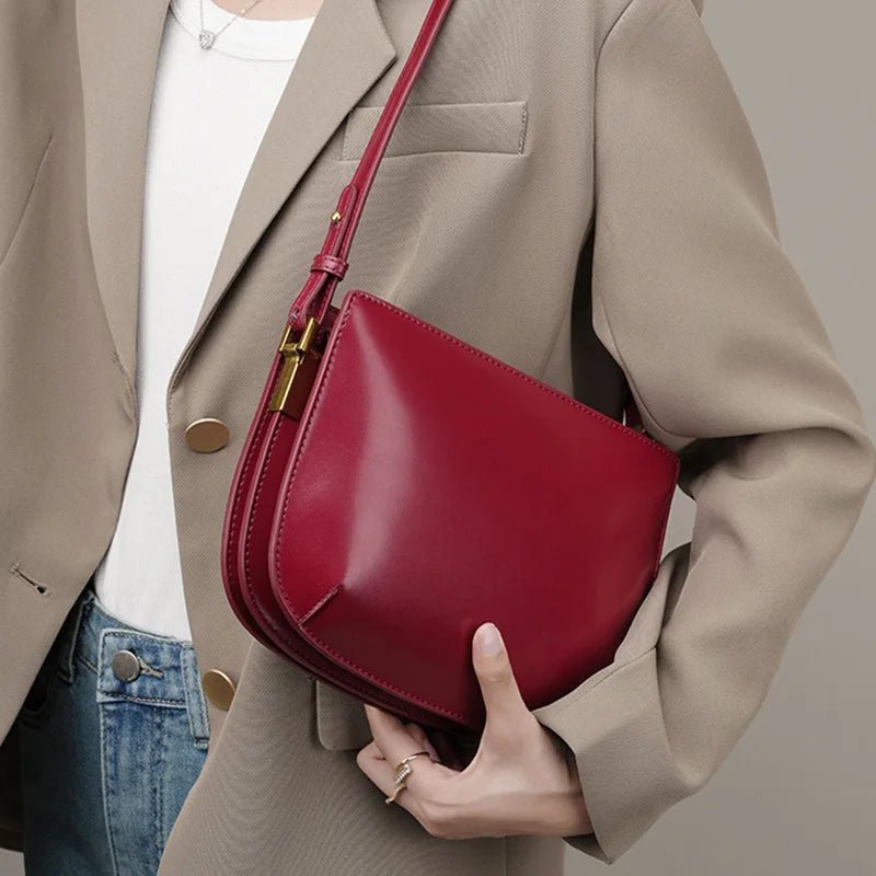 Sac Bandoulière en Cuir Femme Hobo Élégant "La Magnifique" - Restaur Cuirs