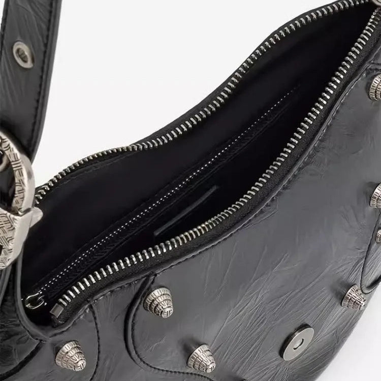 Sac Bandoulière en Cuir Femme Hobo élégant "La Raffinée" - Restaur Cuirs