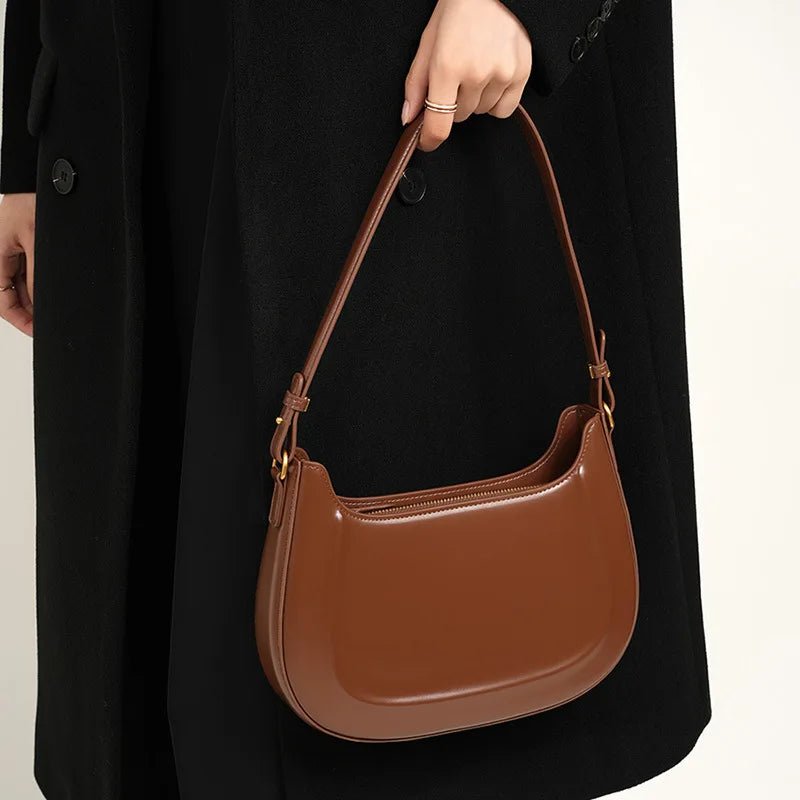 Sac Bandoulière en Cuir Femme Hobo "La Métropolitaine" - Restaur Cuirs