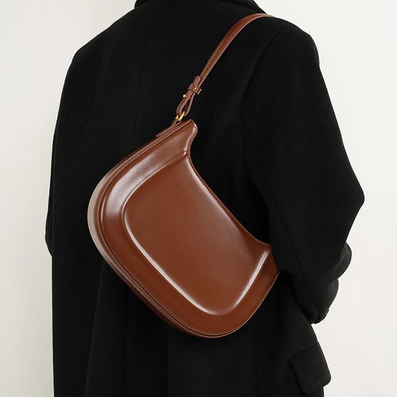 Sac Bandoulière en Cuir Femme Hobo "La Métropolitaine" - Restaur Cuirs