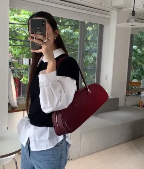 Sac Bandoulière en Cuir Femme Hobo "La Séduisante" - Restaur Cuirs