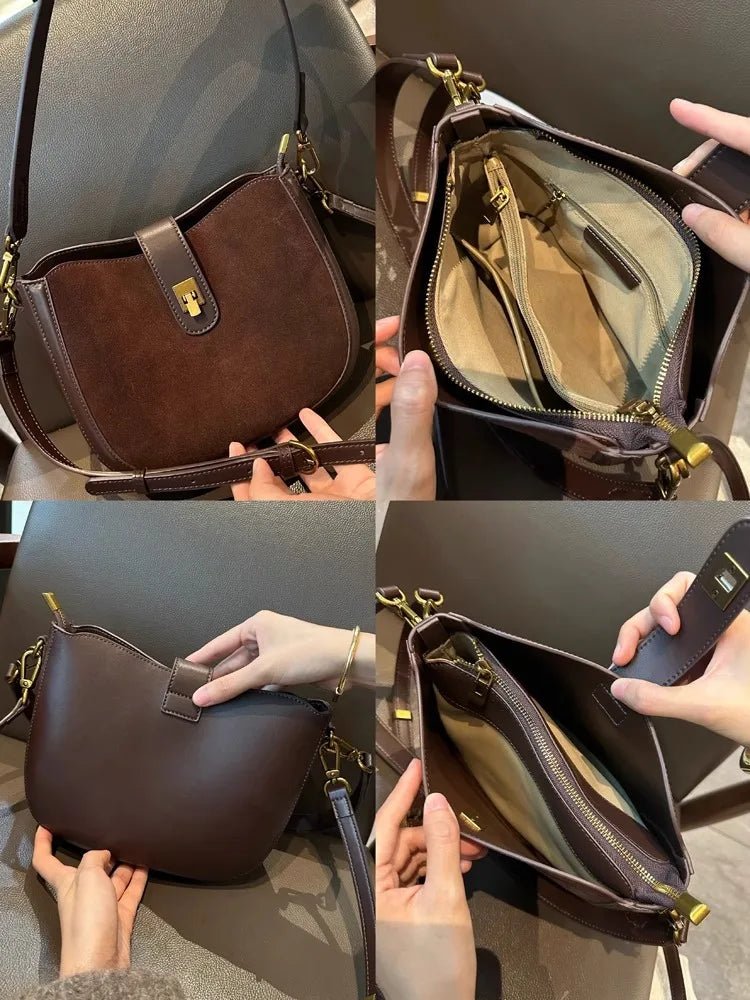Sac Bandoulière en Cuir Femme Hobo "La Sélène" - Restaur Cuirs