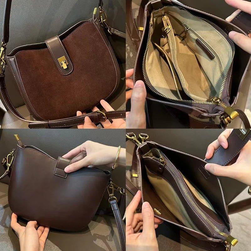 Sac Bandoulière en Cuir Femme Hobo "La Sélène" - Restaur Cuirs