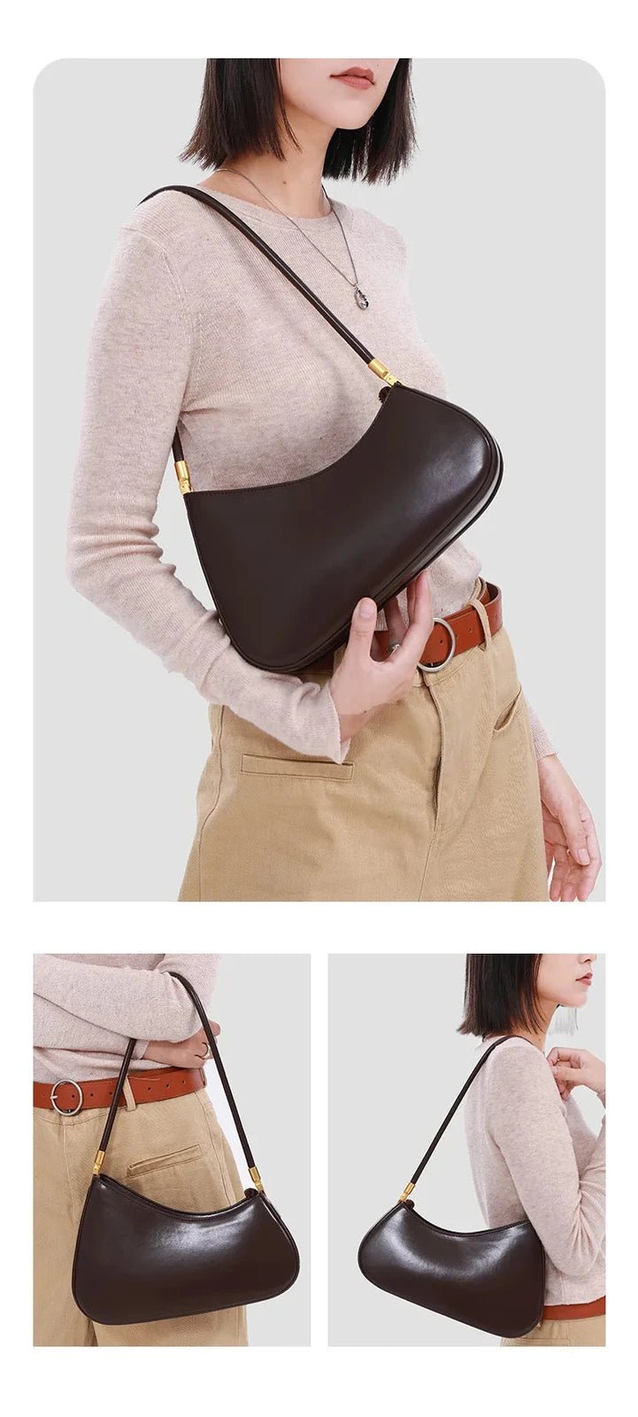 Sac Bandoulière en Cuir Femme Hobo "La Voyageuse" - Restaur Cuirs