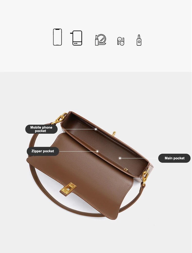 Sac Bandoulière en Cuir Femme "La Gracieuse" - Restaur Cuirs