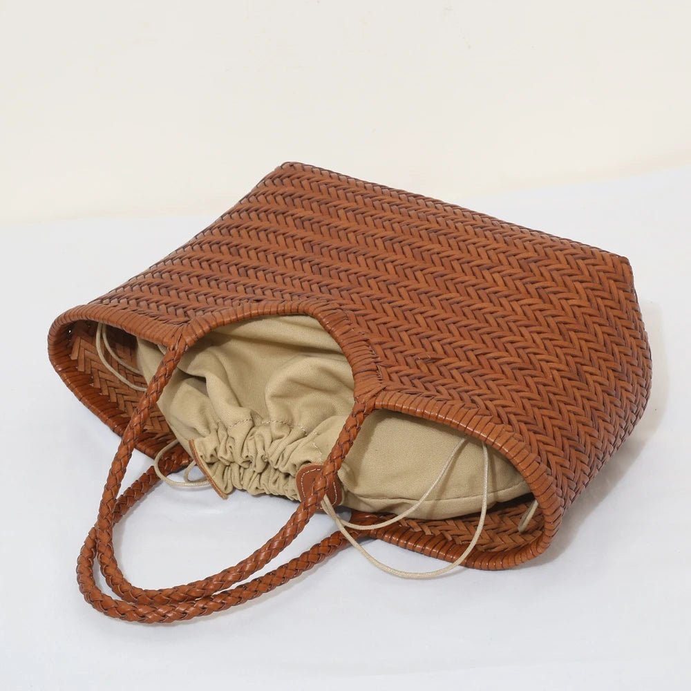 Sac Bandoulière en Cuir Femme Tressé "La Divina" - Restaur Cuirs