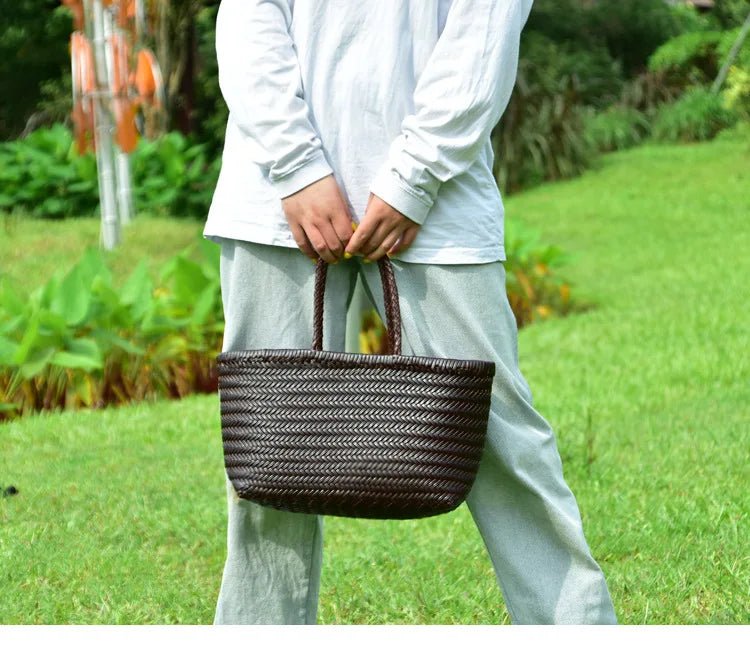Sac Bandoulière en Cuir Femme Tressé "La Divina" - Restaur Cuirs