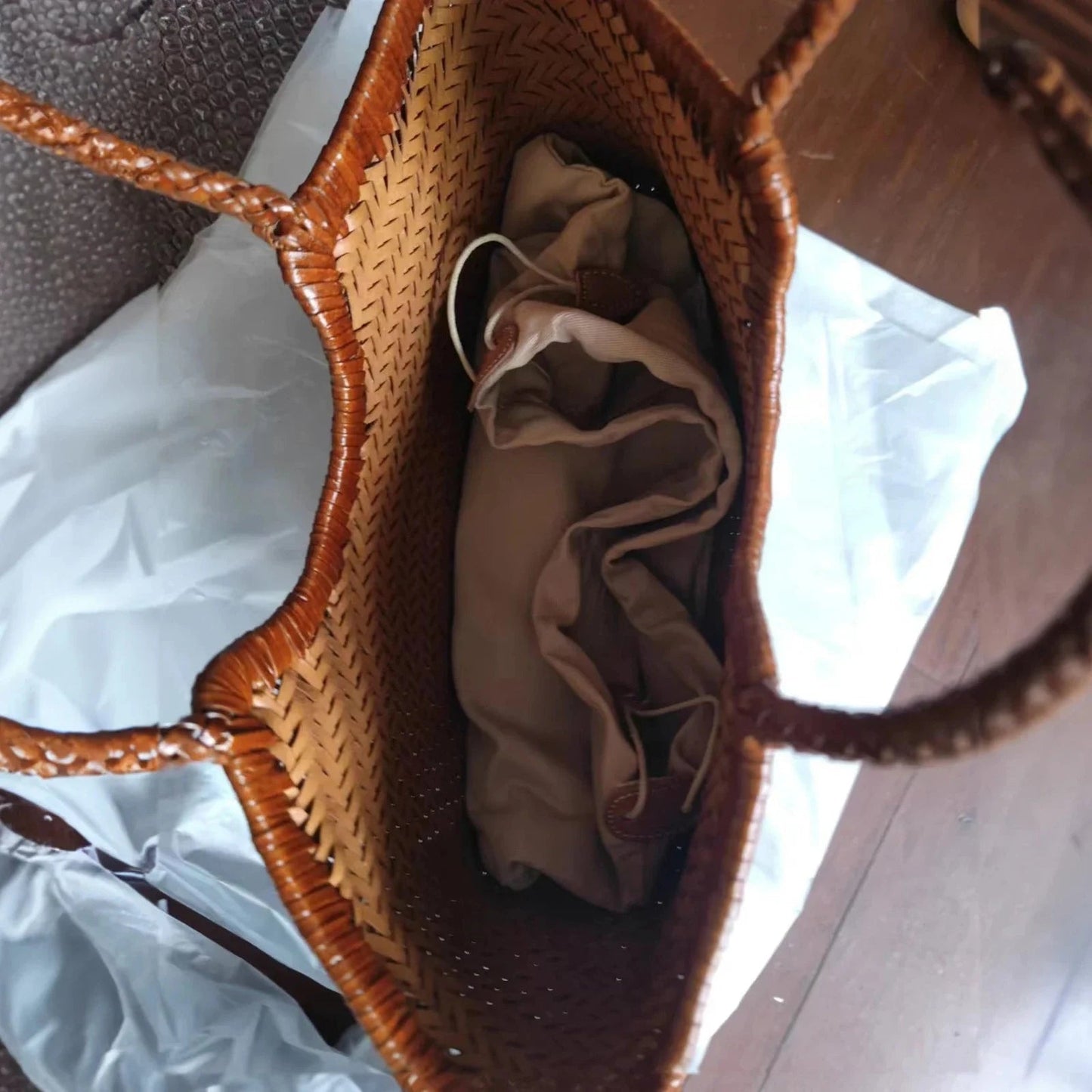 Sac Bandoulière en Cuir Femme Tressé "La Divina" - Restaur Cuirs