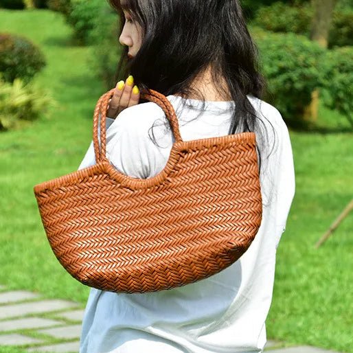 Sac Bandoulière en Cuir Femme Tressé "La Divina" - Restaur Cuirs