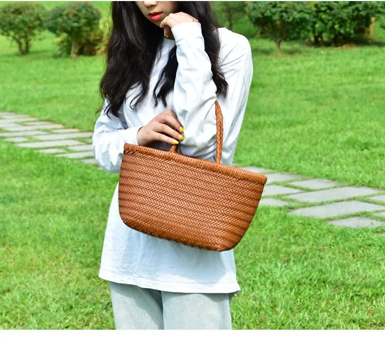 Sac Bandoulière en Cuir Femme Tressé "La Divina" - Restaur Cuirs