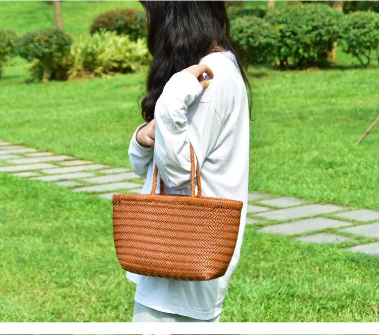 Sac Bandoulière en Cuir Femme Tressé "La Divina" - Restaur Cuirs