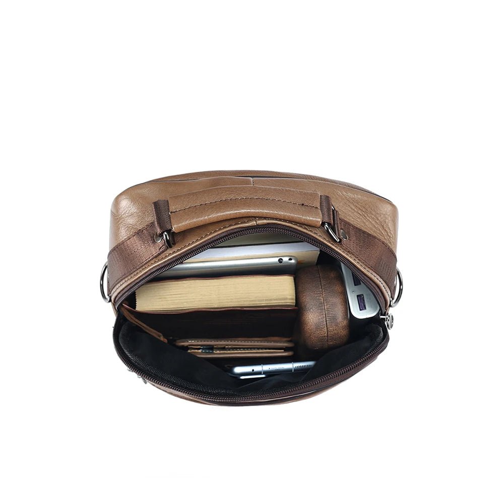 Sac Cuir Bandoulière Homme "Le Baroudeur" - Restaur Cuirs