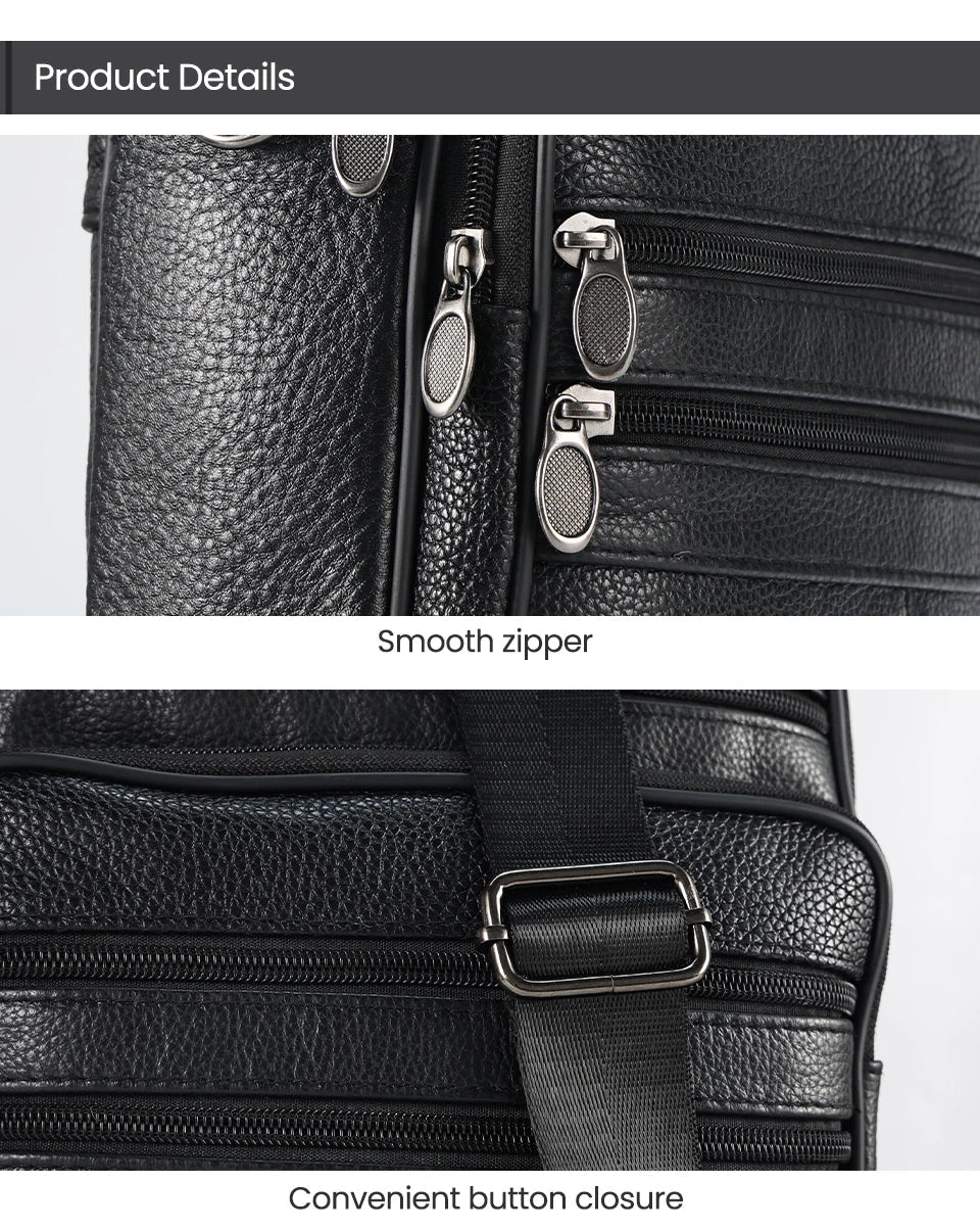Sac Cuir Bandoulière Homme "Le Baroudeur" - Restaur Cuirs