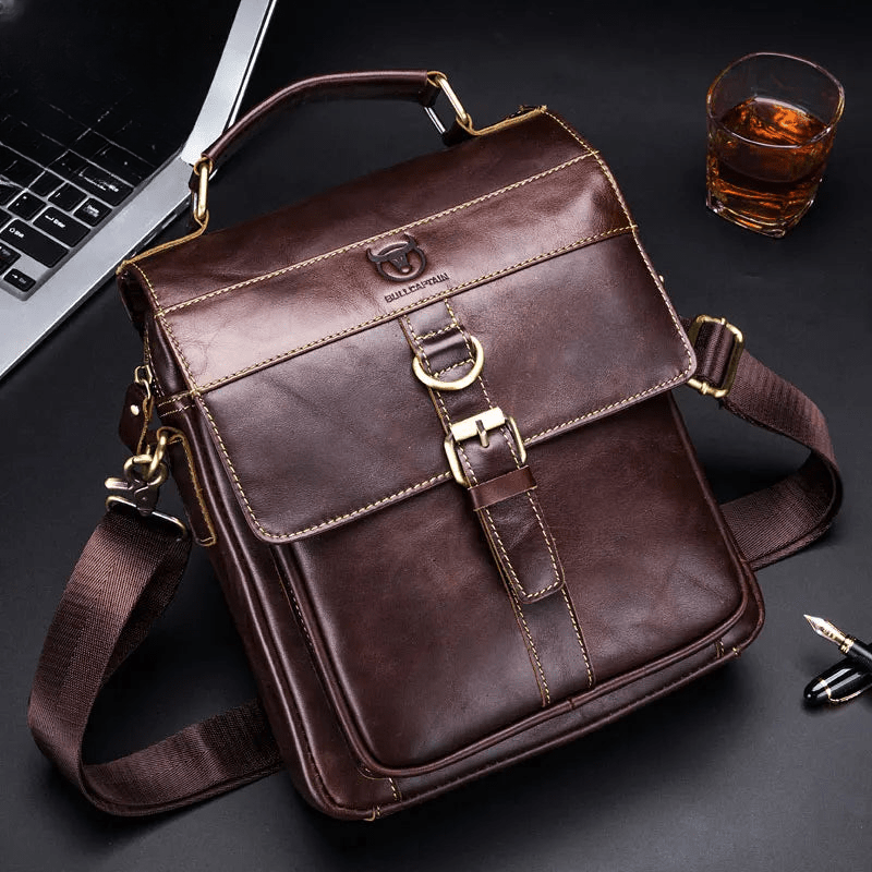 Sac en Bandoulière en Cuir pour Homme "Le Gentleman" - Restaur Cuirs