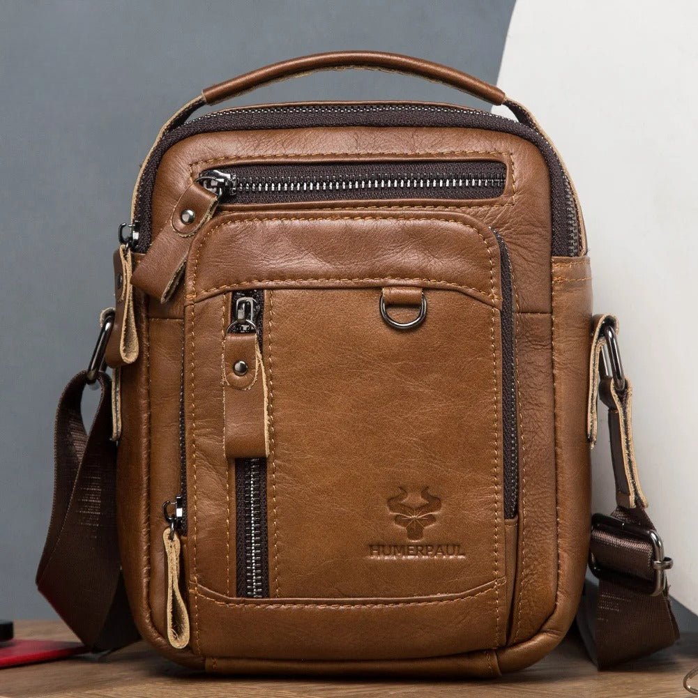 Sac en bandoulière homme en cuir "Le Passe-Partout"