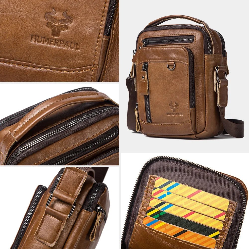 Sac en bandoulière homme en cuir "Le Passe-Partout"