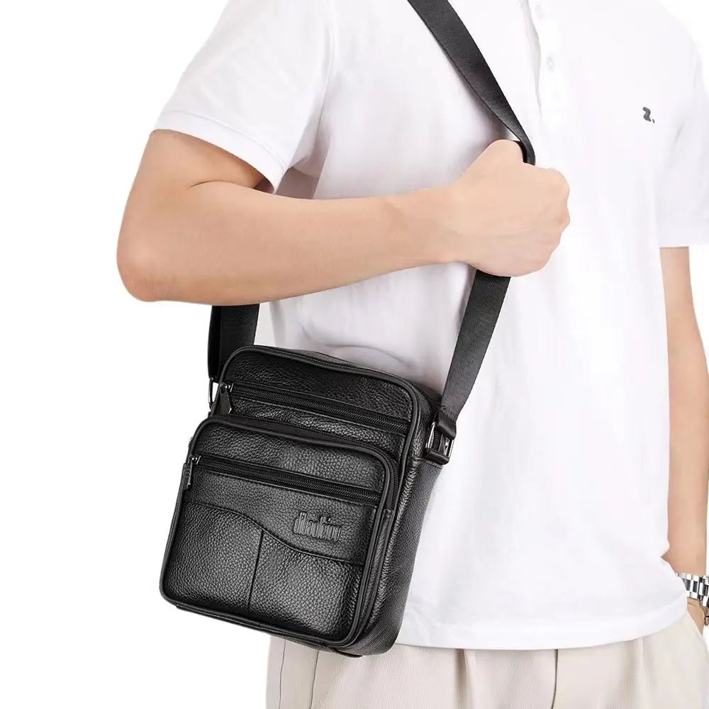 Sac en Cuir Bandoulière Homme "L'Urbain" - Restaur Cuirs