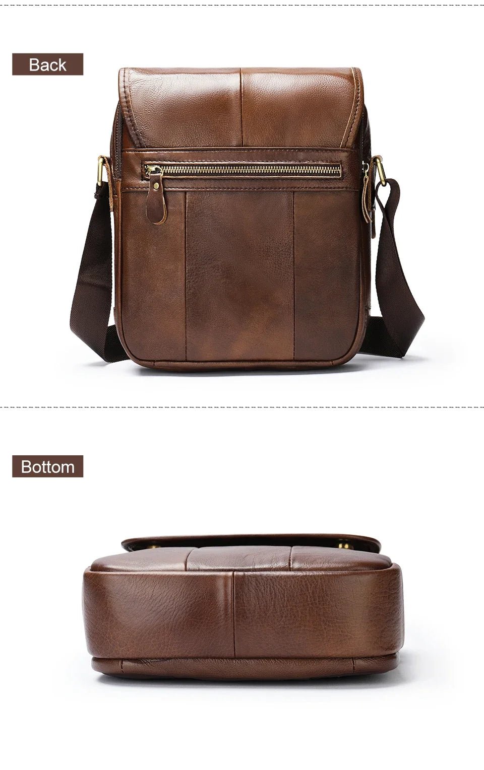 Sac en Cuir Bandoulière pour Homme "Le Citadin" - Restaur Cuirs