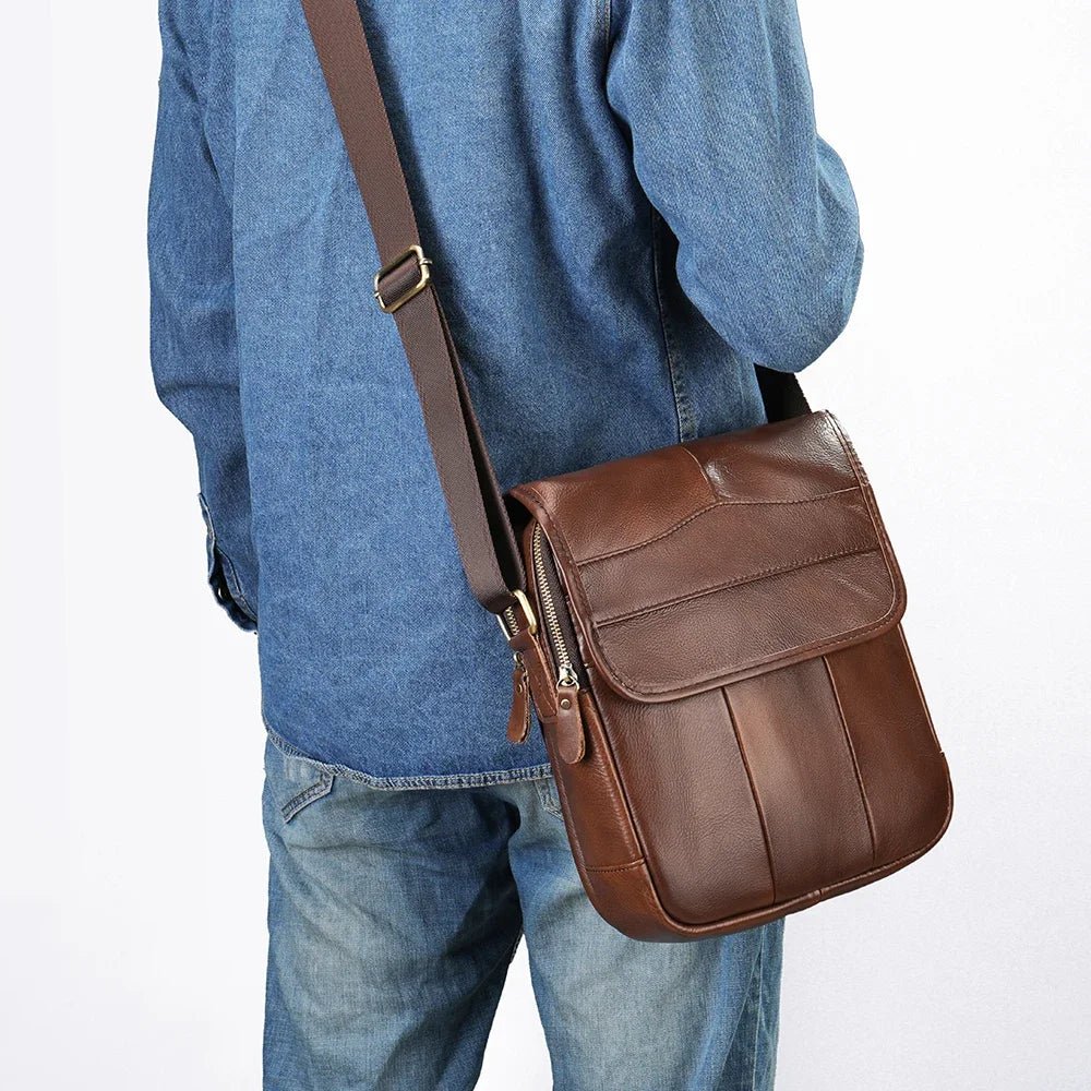Sac en Cuir Bandoulière pour Homme "Le Citadin" - Restaur Cuirs