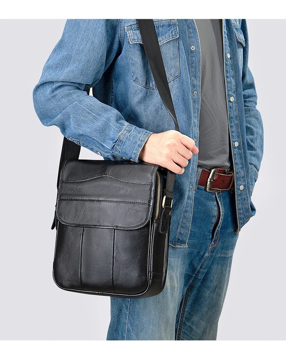 Sac en Cuir Bandoulière pour Homme "Le Citadin" - Restaur Cuirs