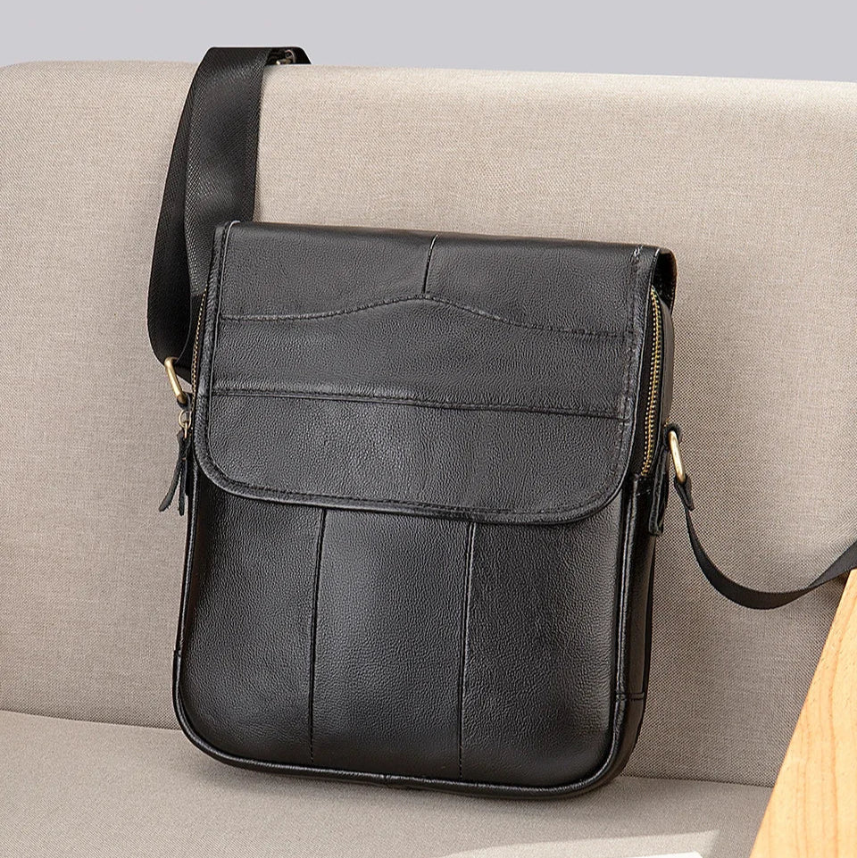 Sac en Cuir Bandoulière pour Homme "Le Citadin" - Restaur Cuirs