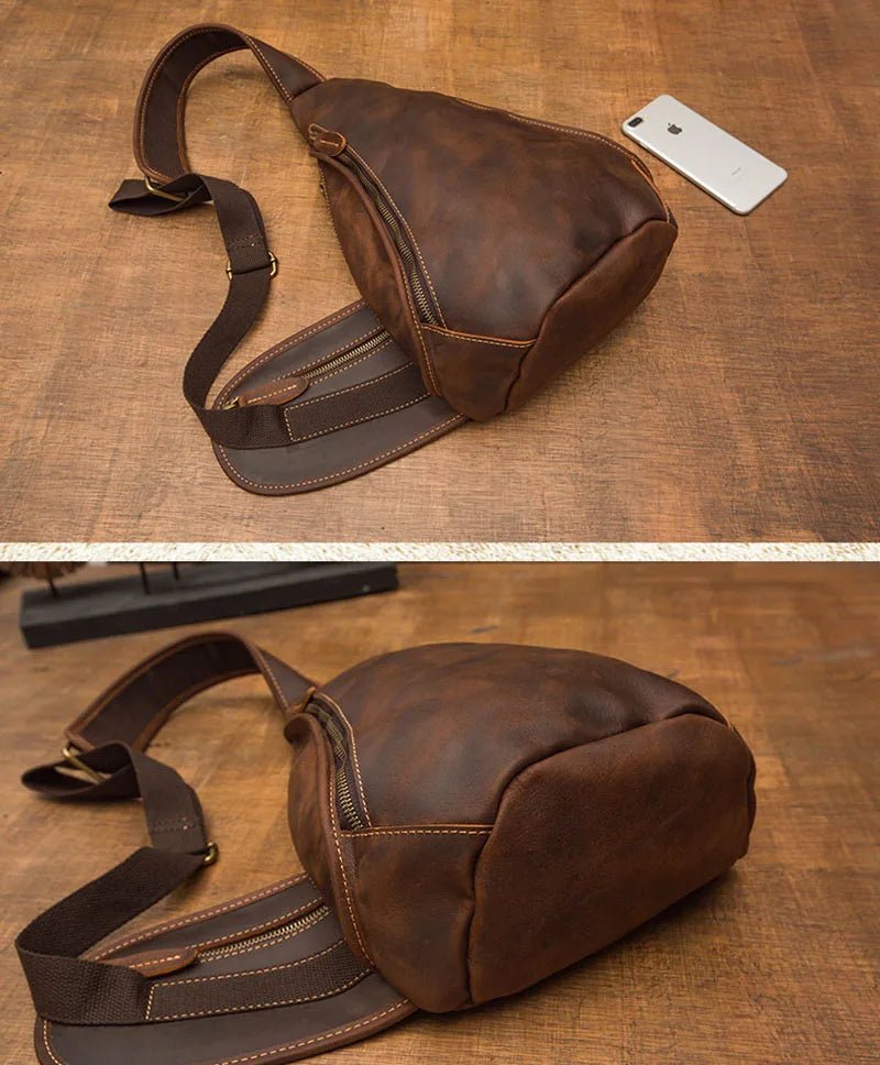 Sacoche Homme Cuir antivol "Le Protecteur" - Restaur Cuirs