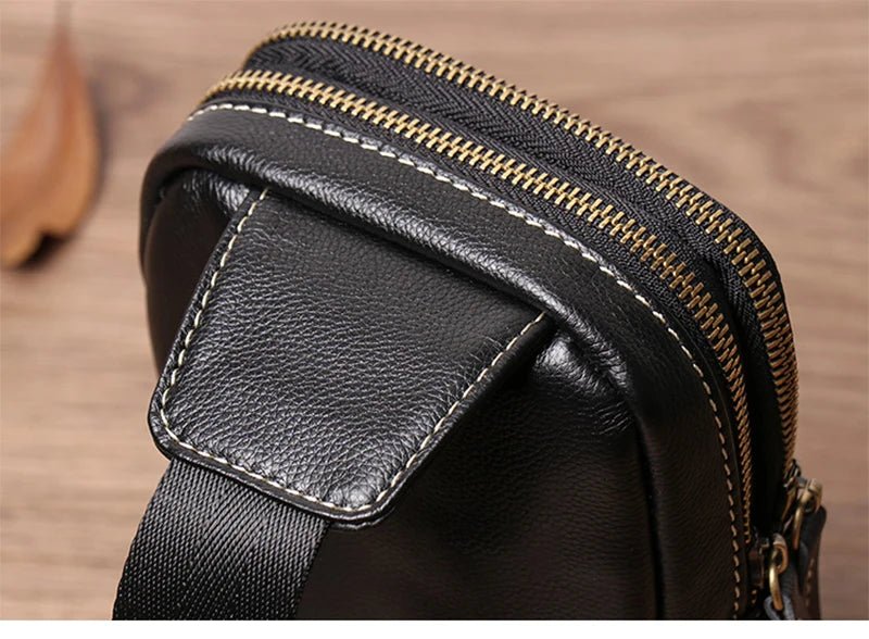 Sacoche Homme Cuir compacte "Le Tacticien" - Restaur Cuirs