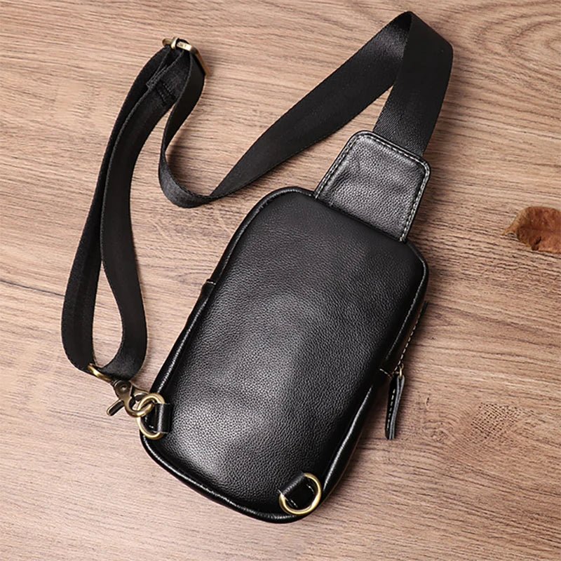 Sacoche Homme Cuir compacte "Le Tacticien" - Restaur Cuirs