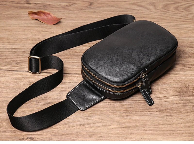 Sacoche Homme Cuir compacte "Le Tacticien" - Restaur Cuirs