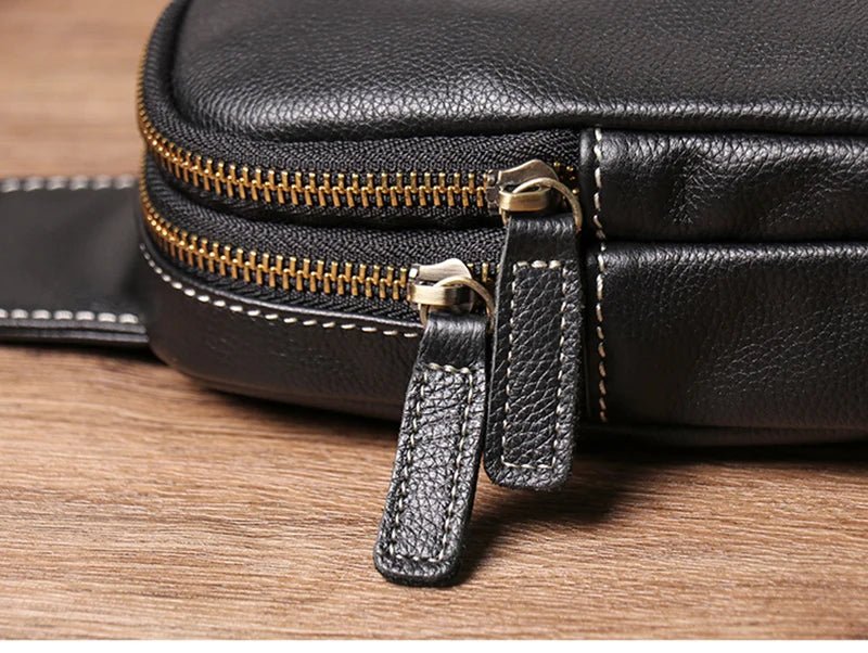 Sacoche Homme Cuir compacte "Le Tacticien" - Restaur Cuirs
