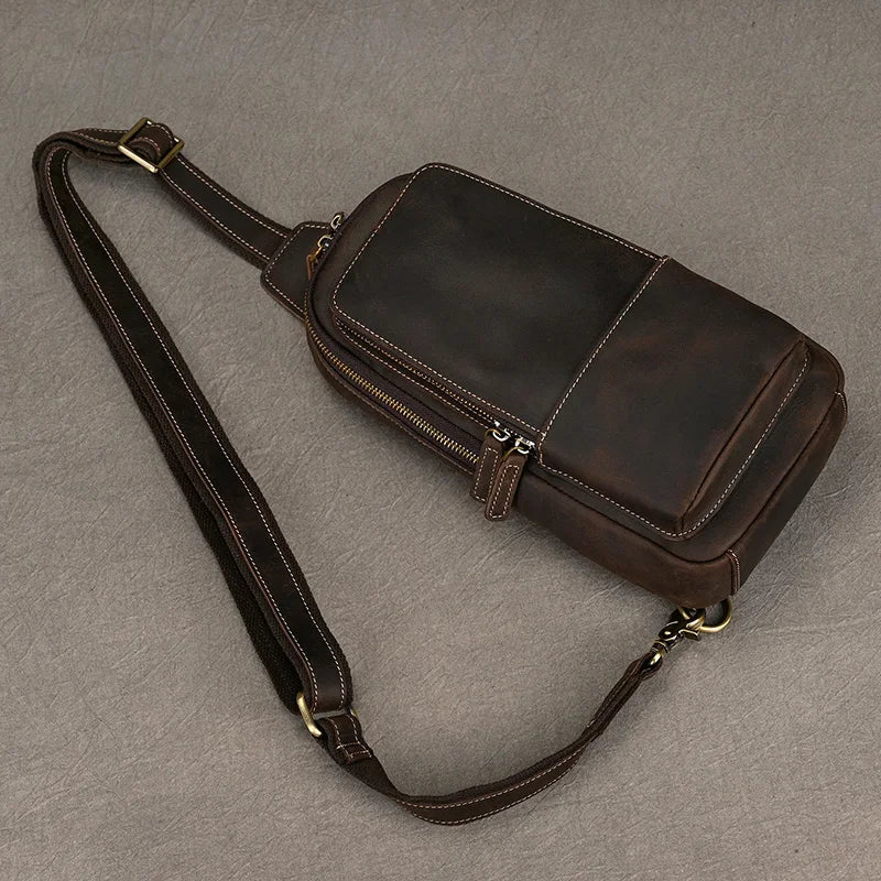 Sacoche Homme Cuir Élégante "Le Courier" - Restaur Cuirs
