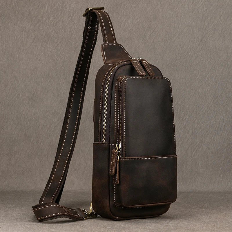 Sacoche Homme Cuir Élégante "Le Courier" - Restaur Cuirs
