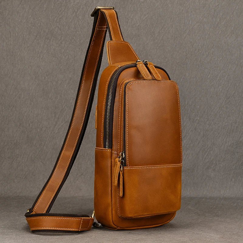 Sacoche Homme Cuir Élégante "Le Courier" - Restaur Cuirs