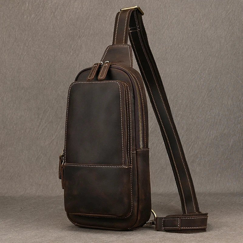 Sacoche Homme Cuir Élégante "Le Courier" - Restaur Cuirs