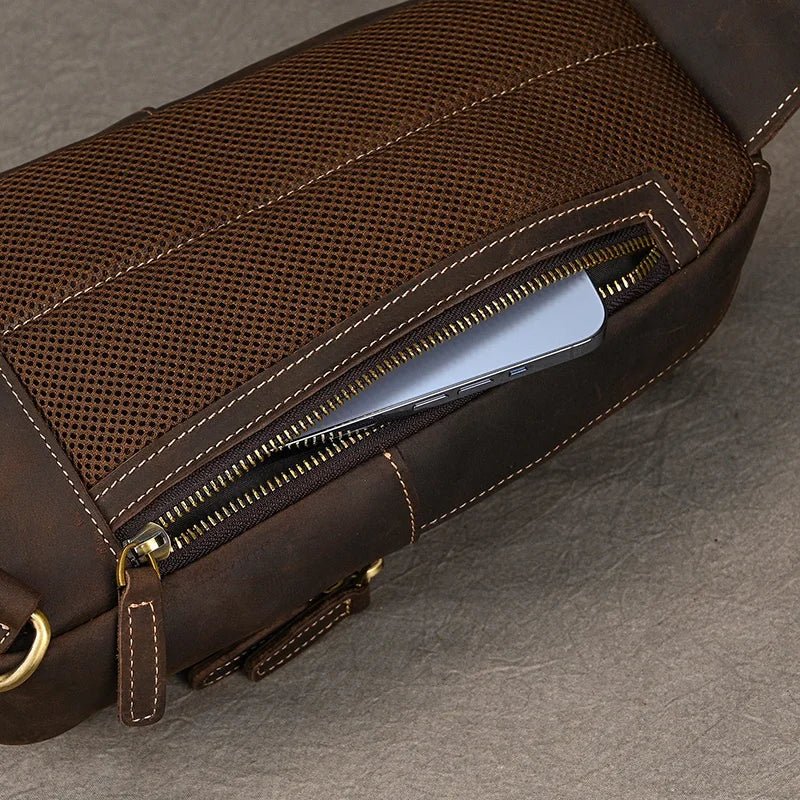 Sacoche Homme Cuir Élégante "Le Courier" - Restaur Cuirs