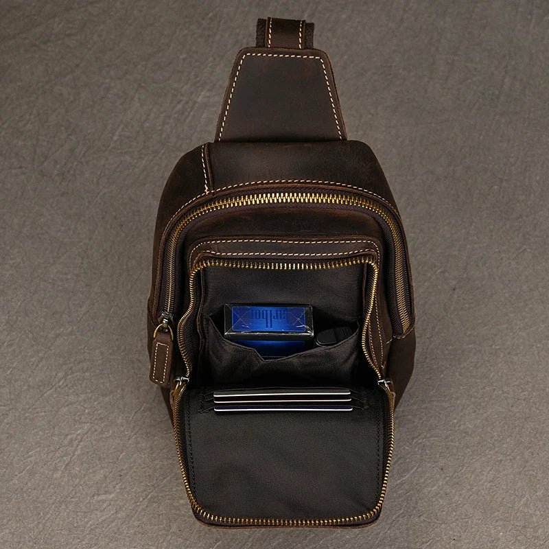 Sacoche Homme Cuir Élégante "Le Courier" - Restaur Cuirs