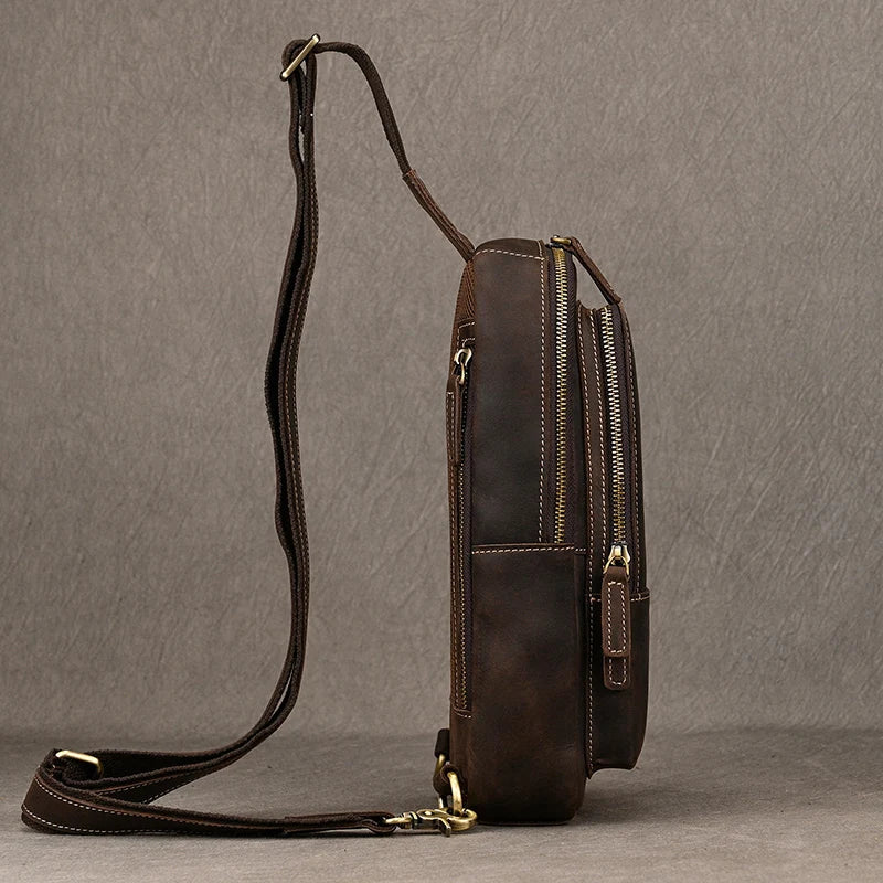 Sacoche Homme Cuir Élégante "Le Courier" - Restaur Cuirs