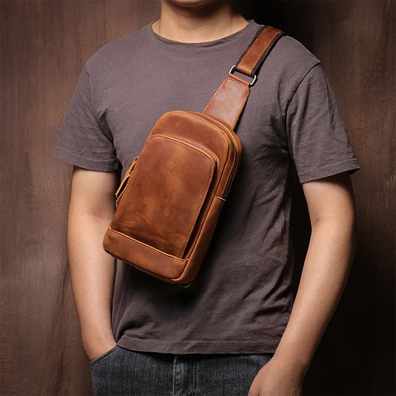 Sacoche Homme Cuir élégante "Le Moderne" - Restaur Cuirs