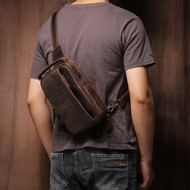 Sacoche Homme Cuir "L'Escapade" - Restaur Cuirs