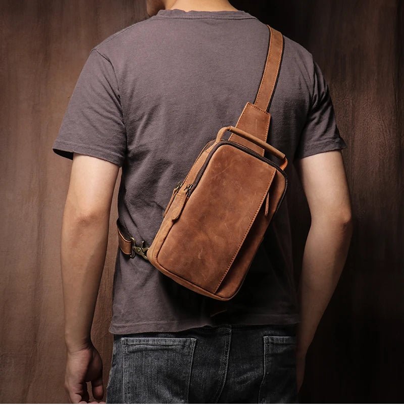 Sacoche Homme Cuir "L'Escapade" - Restaur Cuirs