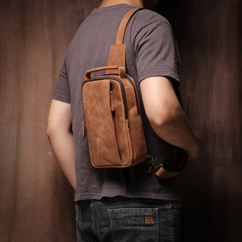 Sacoche Homme Cuir "L'Escapade" - Restaur Cuirs